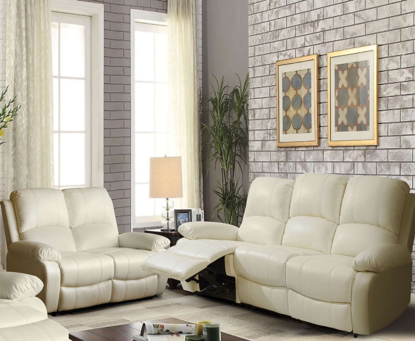 Milan – Luxus-Sofagarnitur aus Kunstleder mit verstellbarer Rückenlehne – Gönnen Sie sich ultimativen Komfort und Stil für Ihr Wohnzimmer