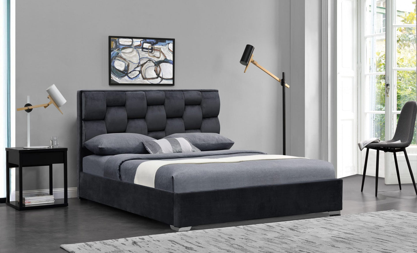 Auckland Plush Velvet Bed Frame - A Plush and Elegant Centerpiece for Your Bedroom