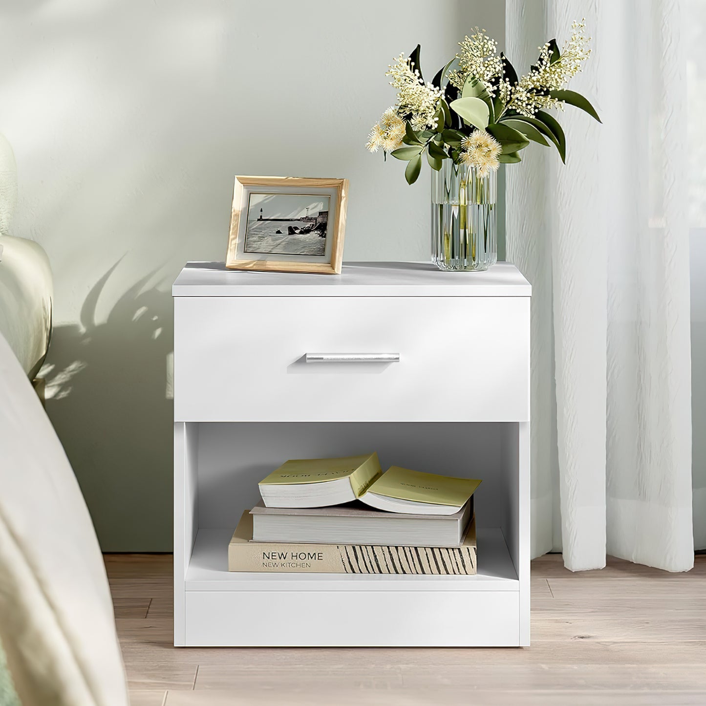 High Gloss Bedroom Furniture 3 Piece Trio Set Wardrobe Chest Bedside