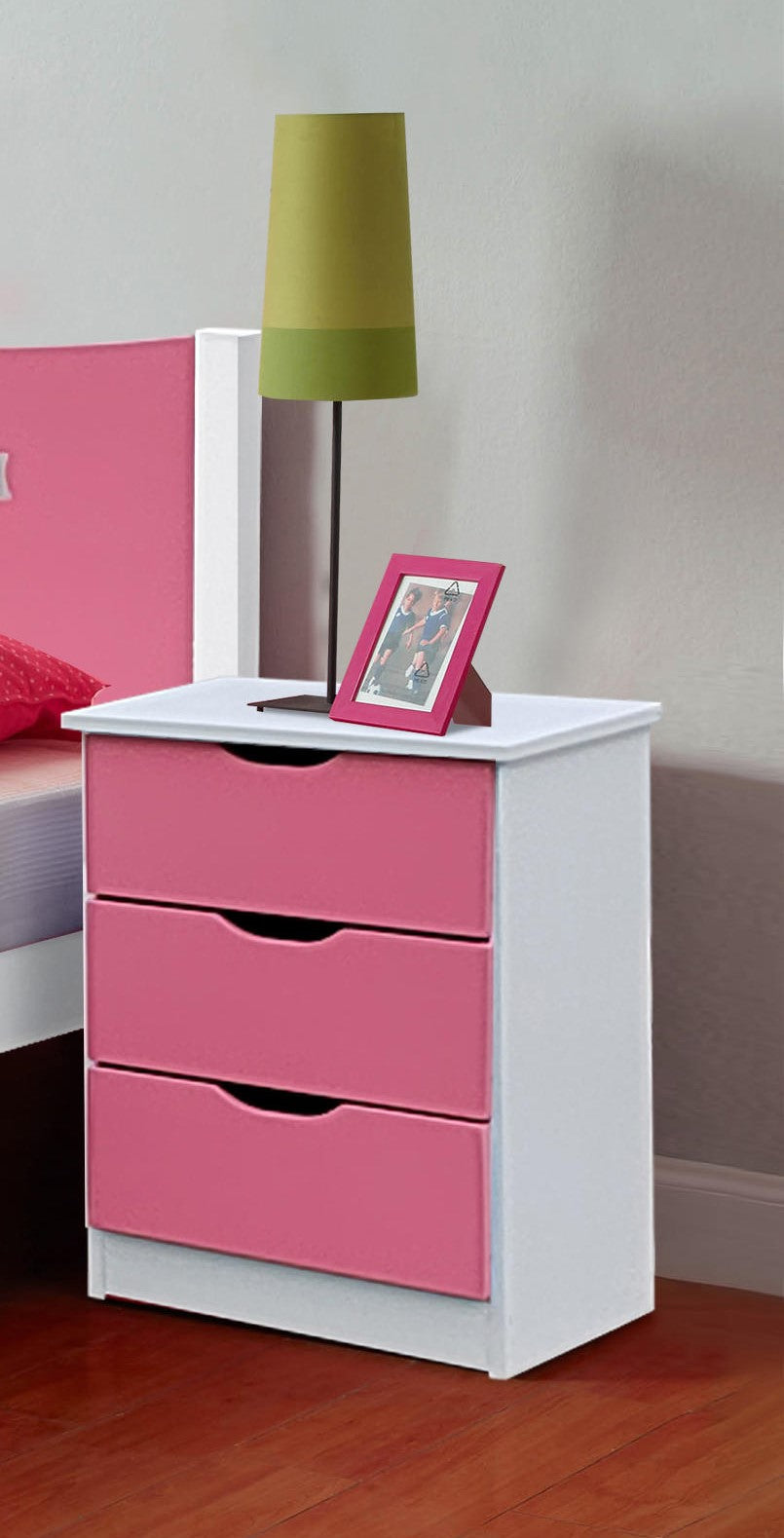 Star Bedside Table: 3-Drawer Wooden Design for Stylish Storage Solutions