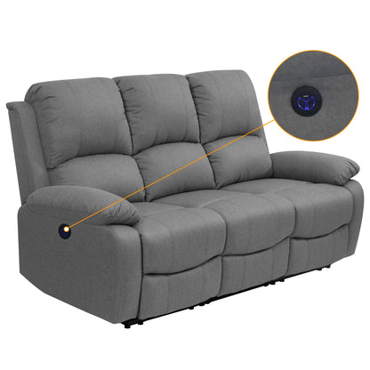 Linen Electric Reclining Sofa Set