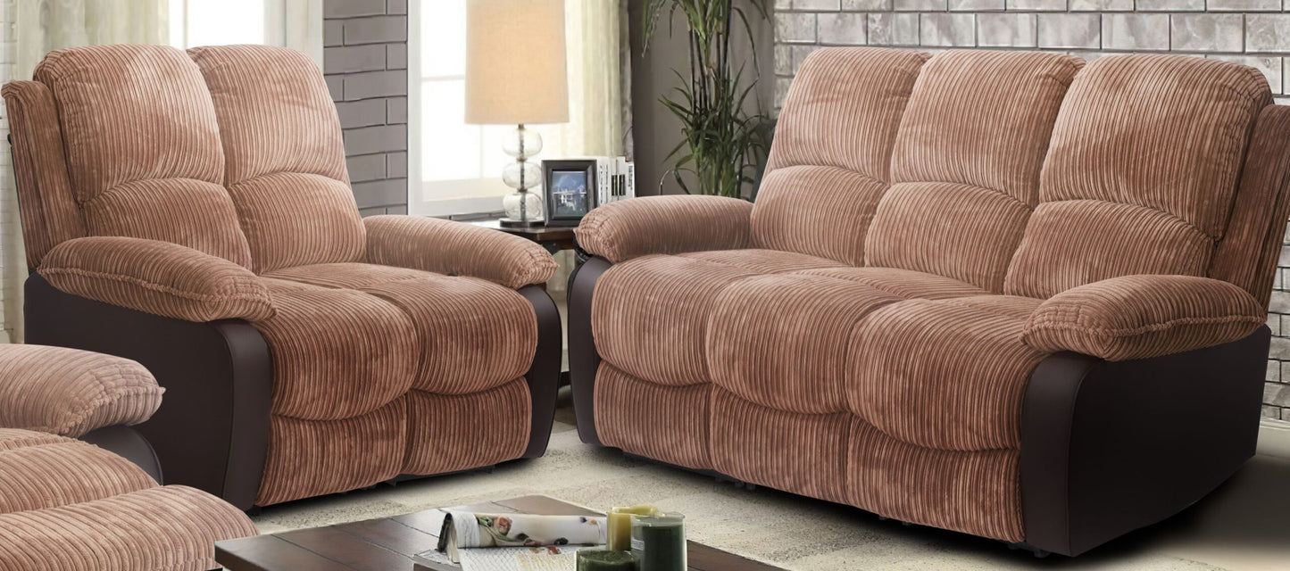 Sienna Relax-Sofa-Set: Jumbo-Cord-Stoff für ultimative Entspannung