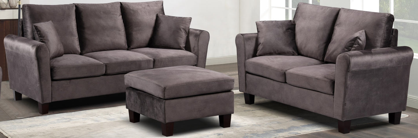 Tivoli Sofa-Set: Gebürsteter Samt für ein luxuriöses Wohnzimmererlebnis