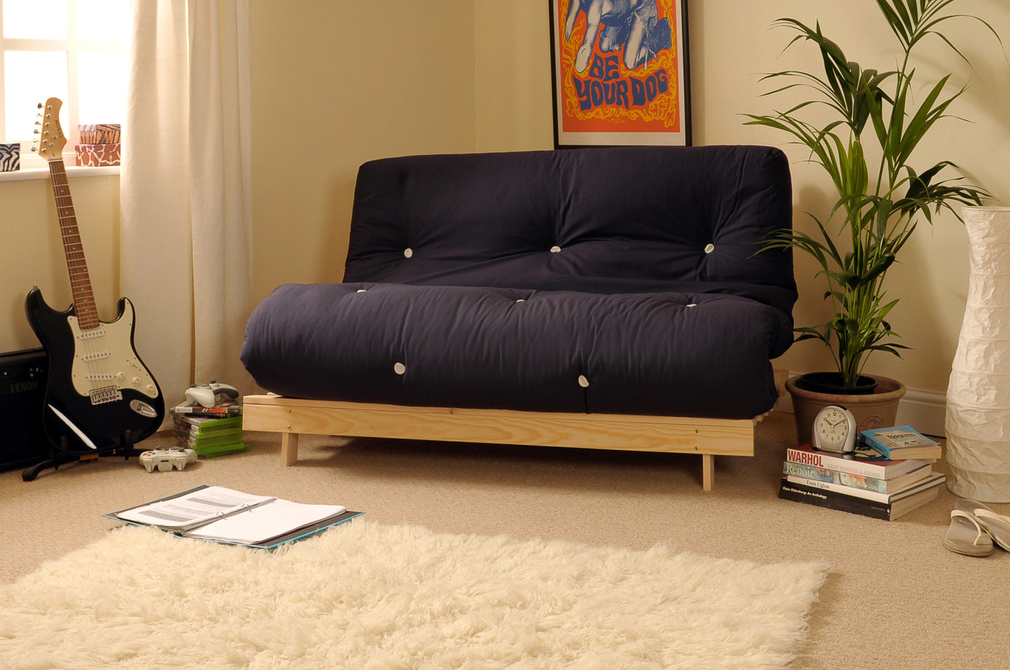 Holz-Futon-Schlafsofa-Rahmen mit Luxus-Matratze