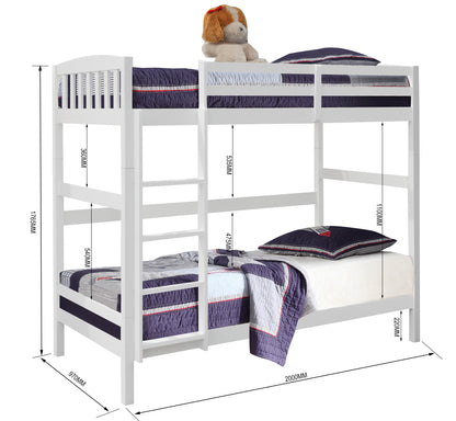 3ft Wooden Combination Bunk Bed In Grey White Or Caramel Bedroom Kids Bedroom