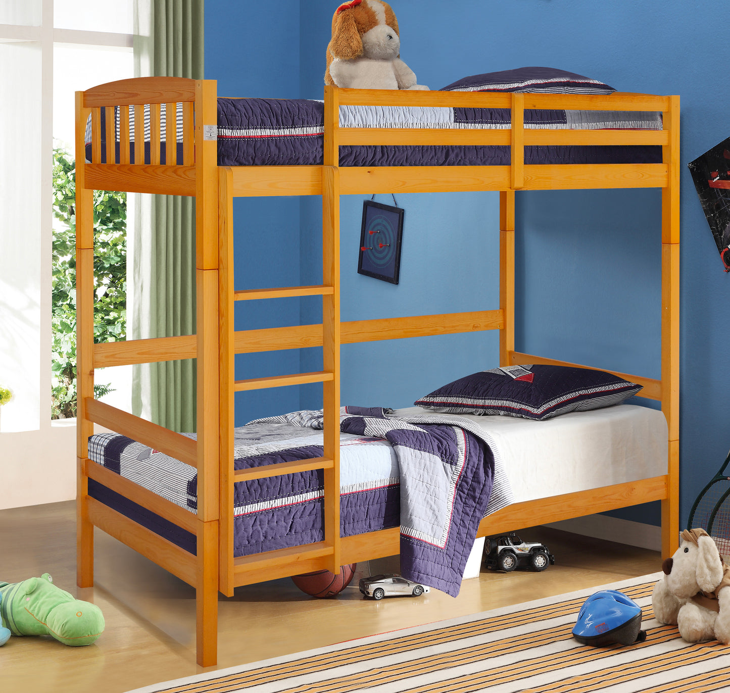 3ft Wooden Combination Bunk Bed In Grey White Or Caramel Bedroom Kids Bedroom