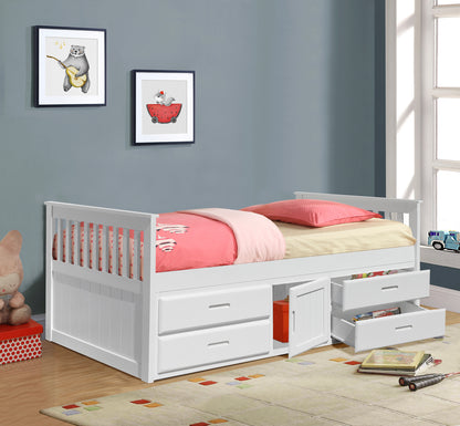 3ft Captains Cabin Bed In Grey White or Caramel with Drawers and Storage