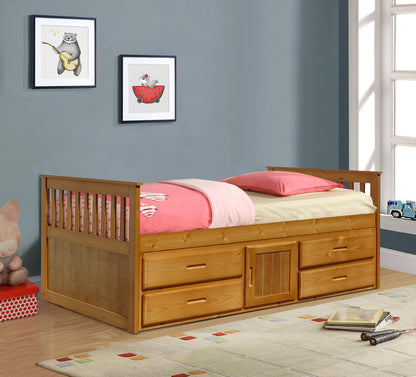 3ft Captains Cabin Bed In Grey White or Caramel with Drawers and Storage