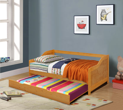 3ft Wooden Trundle Bed, Grey, White or Caramel Bedroom Furniture Trundle Bed