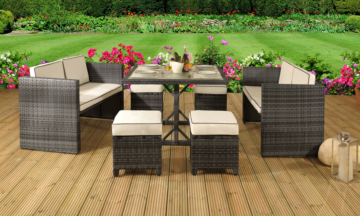 7 Piece Rattan Garden Furniture Set - 3 Colours | Waterproof Cover opt7 Piece Rattan Garden Furniture Set - 3 Colours