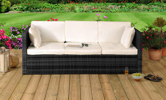 Rattan Sun Lounger - 3 Colours | Waterproof Cover optionalRattan Sun Lounger - 3 Colours