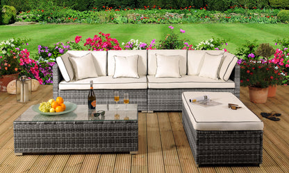 4 Piece Tropea Rattan Garden Furniture Set - 3 Colours | Waterproof Co4 Piece Tropea Rattan Garden Furniture Set - 3 Colours