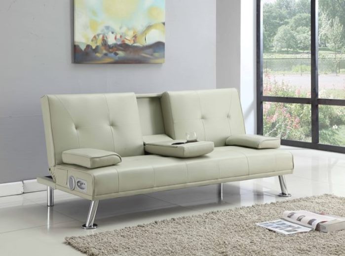 Verona Faux Leather Sofa Bed with Bluetooth | 4 coloursVerona Faux Leather Sofa Bed