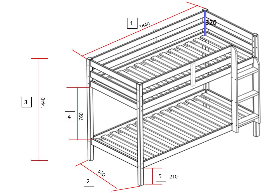 Etagenbett Zara aus Holz