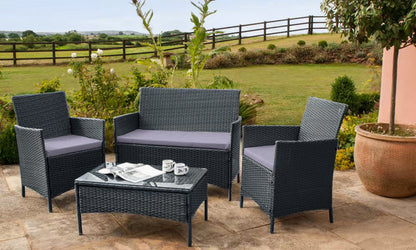 Ökologische 4-teilige Rattan-Gartenmöbel – nachhaltige und stilvolle Lösung für das Leben im Freien