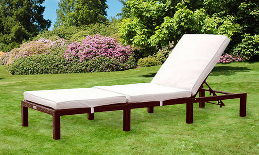 Reclining Rattan Sun Lounger - 3 ColoursReclining Rattan Sun Lounger - 3 Colours