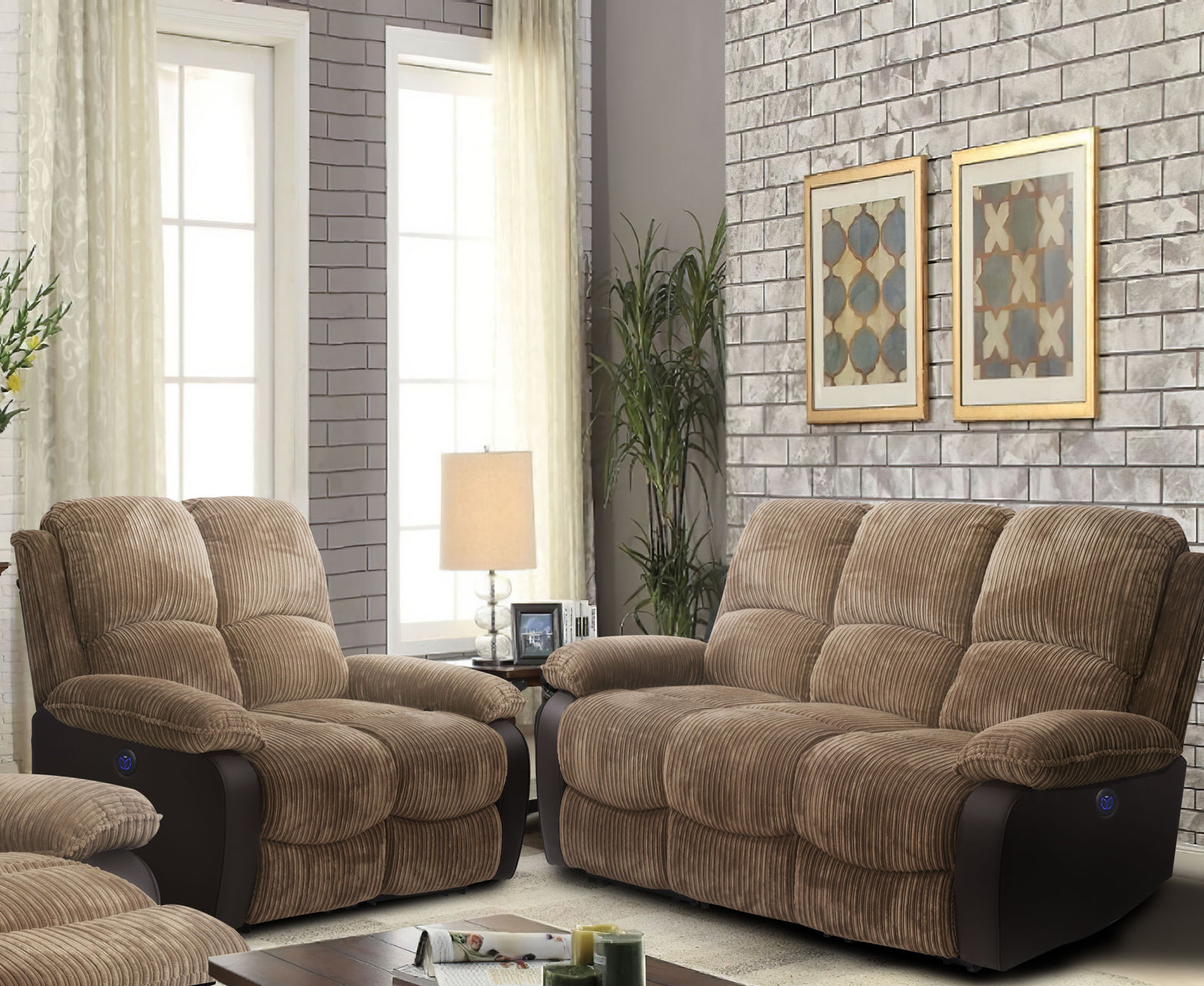 Fabric Cord Electric Recliner Chair