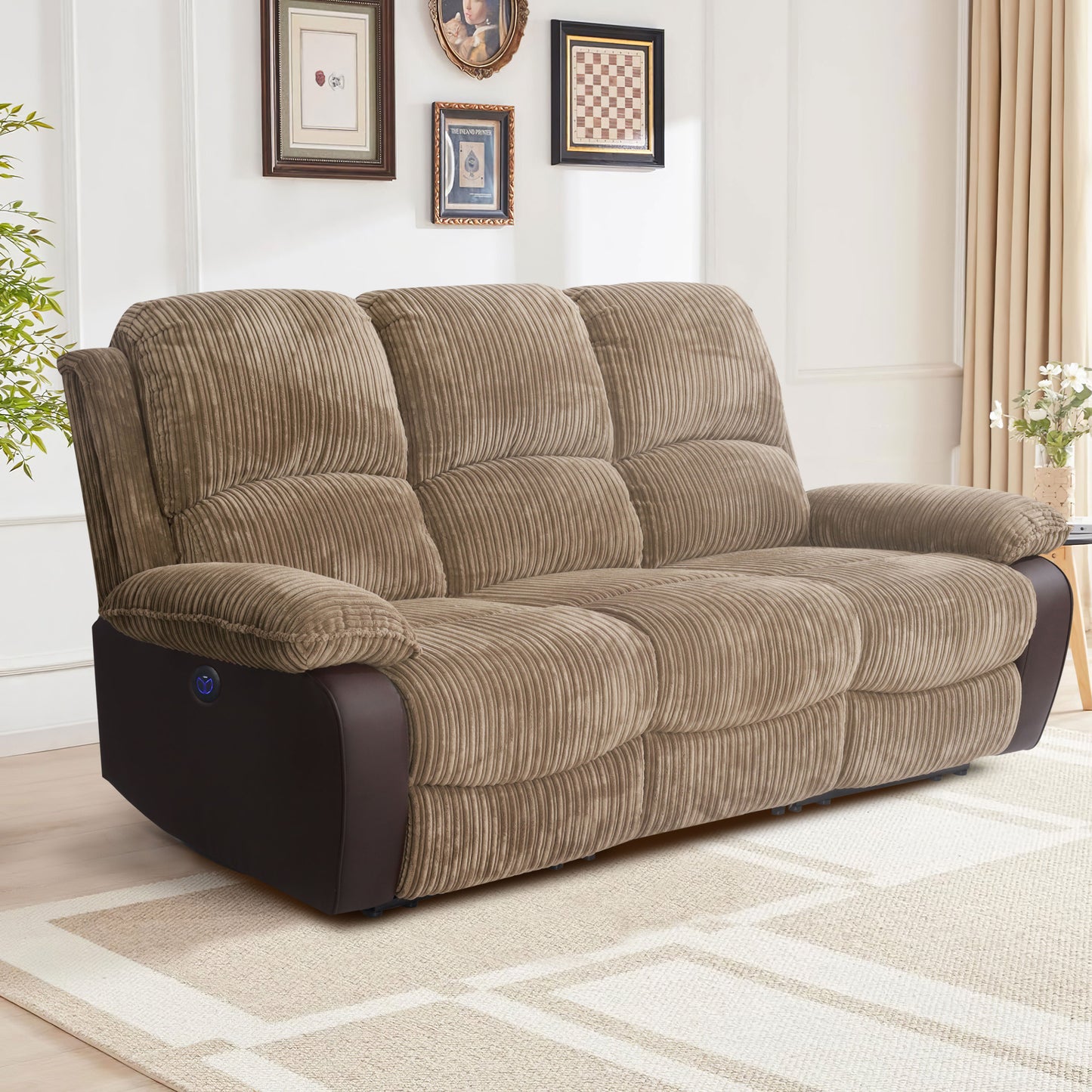 Fabric Cord Electric Recliner Chair