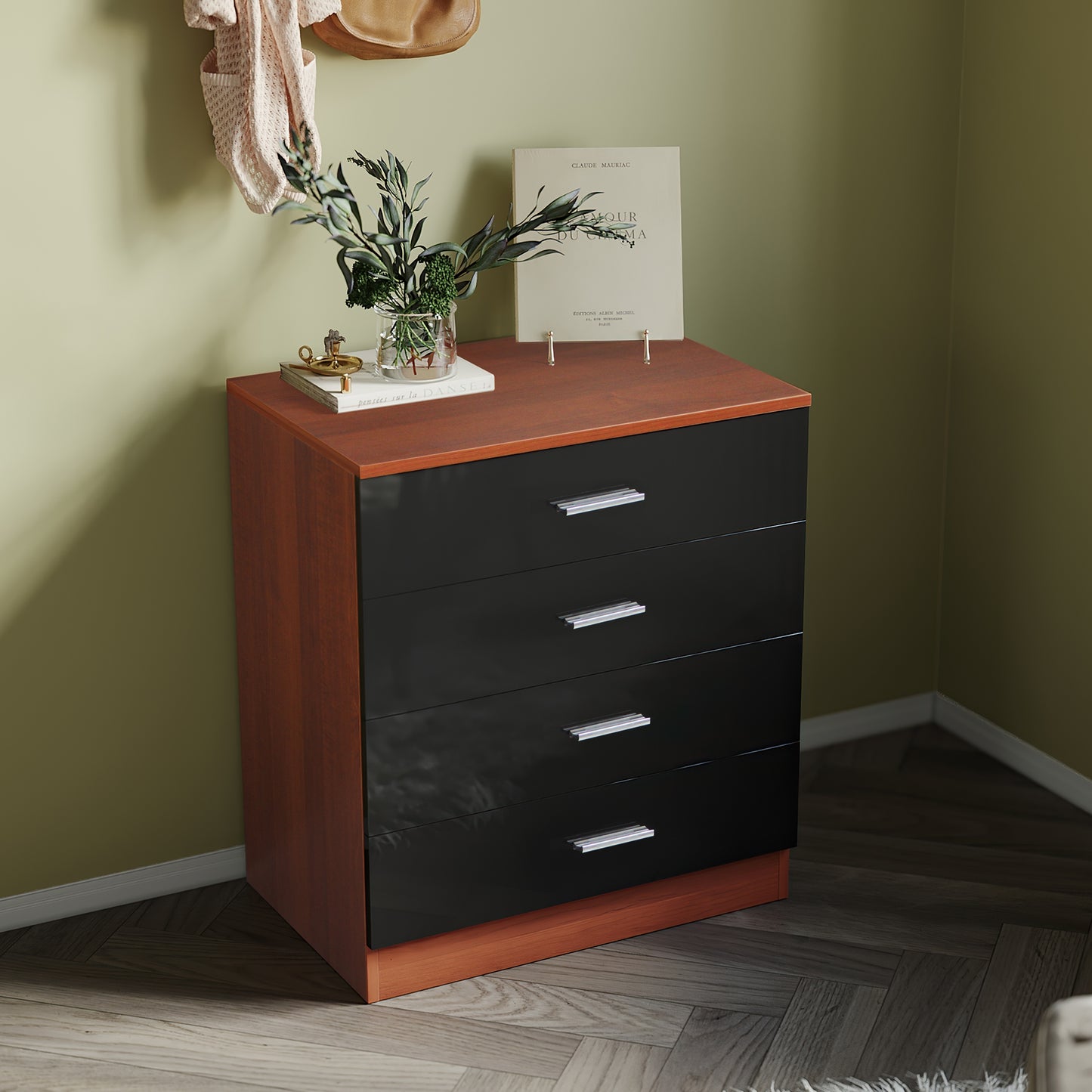 High Gloss Bedroom Furniture 3 Piece Trio Set Wardrobe Chest Bedside