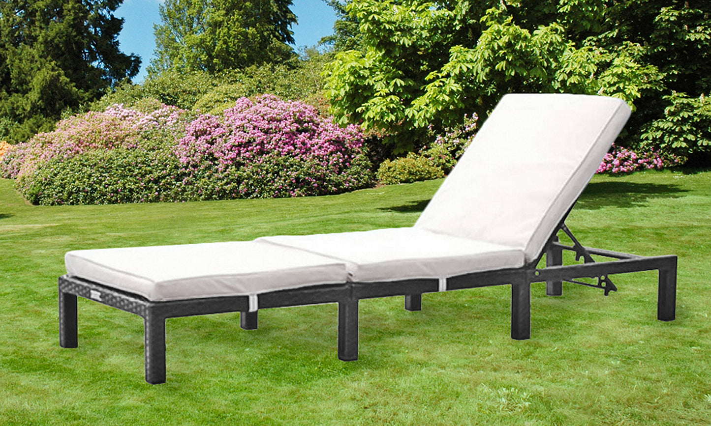 Reclining Rattan Sun Lounger - 3 ColoursReclining Rattan Sun Lounger - 3 Colours