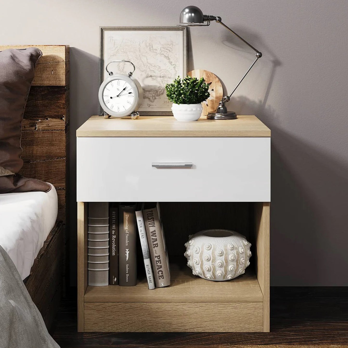 High Gloss Bedroom Furniture 3 Piece Trio Set Wardrobe Chest Bedside